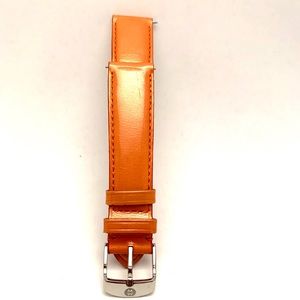 Michele Orange Leather Watch Band 18 mm